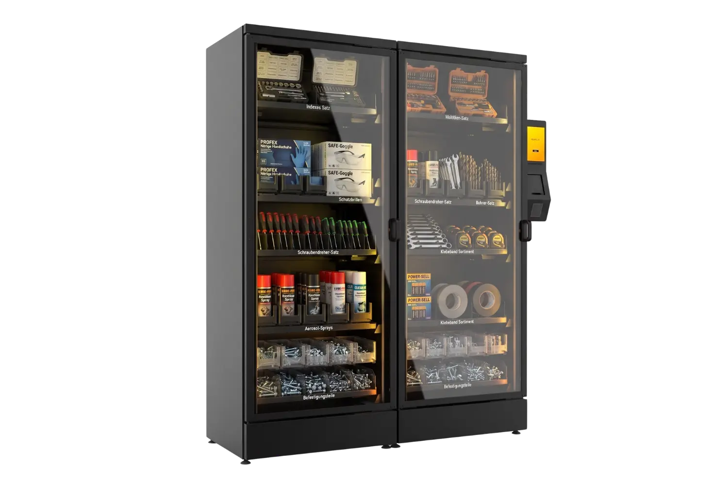 Racx iQ Double intelligentes Regalsystem mit automatischer Bestandserfassung